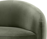 Gustavo 92.5" Velvet Upholstered Upholstered Sofa in Green - 44081Green-S