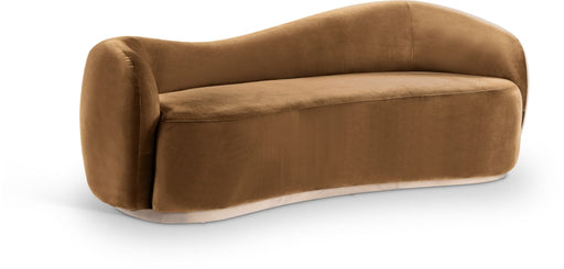 Gustavo 92.5" Velvet Upholstered Upholstered Sofa in Saddle - 44081Saddle-S