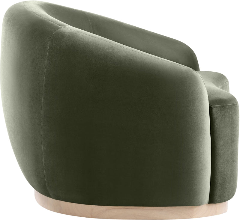 Gustavo Velvet Upholstered Accent Chair in Green - 44081Green-C
