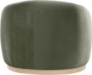 Gustavo Velvet Upholstered Accent Chair in Green - 44081Green-C