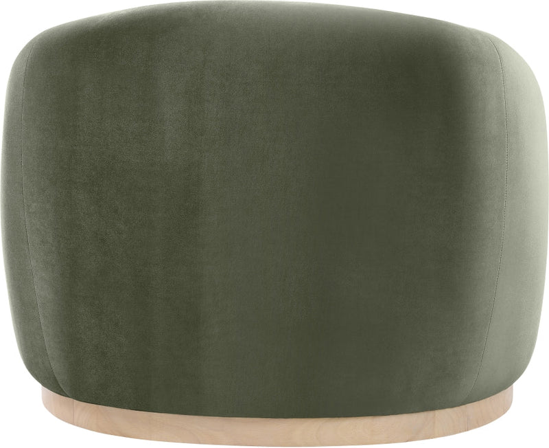 Gustavo Velvet Upholstered Accent Chair in Green - 44081Green-C