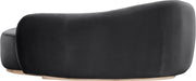 Gustavo Velvet Upholstered Chaise Lounge in Black - 44081Black-Chaise