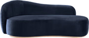Gustavo Velvet Upholstered Chaise Lounge in Blue - 44081Navy-Chaise