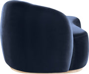 Gustavo Velvet Upholstered Chaise Lounge in Blue - 44081Navy-Chaise