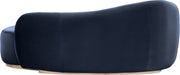 Gustavo Velvet Upholstered Chaise Lounge in Blue - 44081Navy-Chaise