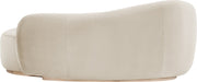 Gustavo Velvet Upholstered Chaise Lounge in Cream - 44081Cream-Chaise