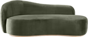 Gustavo Velvet Upholstered Chaise Lounge in Green - 44081Green-Chaise