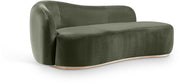 Gustavo Velvet Upholstered Chaise Lounge in Green - 44081Green-Chaise