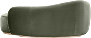 Gustavo Velvet Upholstered Chaise Lounge in Green - 44081Green-Chaise