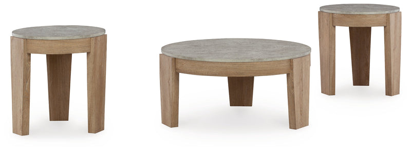 Guystone Table (Set of 3) - Gate FurnitureOccasional Table Set