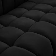 Gwen 68" Velvet Upholstered Loveseat in Black - 670Black-L