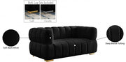 Gwen 68" Velvet Upholstered Loveseat in Black - 670Black-L