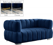 Gwen 68" Velvet Upholstered Loveseat in Blue - 670Navy-L