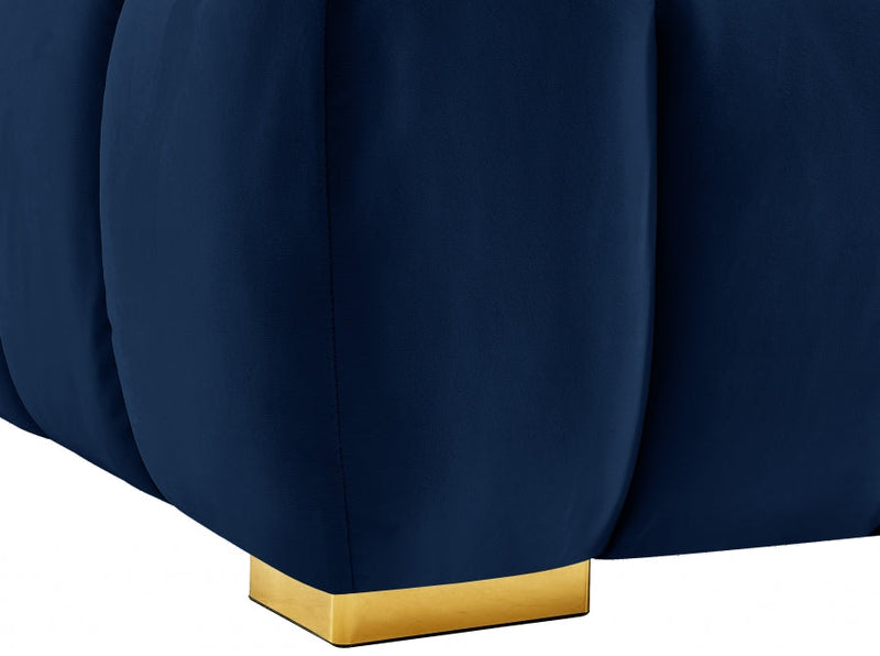 Gwen 68" Velvet Upholstered Loveseat in Blue - 670Navy-L