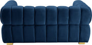 Gwen 68" Velvet Upholstered Loveseat in Blue - 670Navy-L