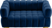 Gwen 68" Velvet Upholstered Loveseat in Blue - 670Navy-L