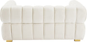 Gwen 68" Velvet Upholstered Loveseat in Cream - 670Cream-L
