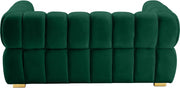 Gwen 68" Velvet Upholstered Loveseat in Green - 670Green-L