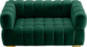 Gwen 68" Velvet Upholstered Loveseat in Green - 670Green-L