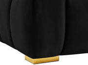 Gwen 91" Velvet Upholstered Sofa in Black - 670Black-S