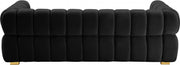 Gwen 91" Velvet Upholstered Sofa in Black - 670Black-S