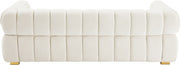 Gwen 91" Velvet Upholstered Sofa in Cream - 670Cream-S