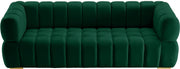 Gwen 91" Velvet Upholstered Sofa in Green - 670Green-S