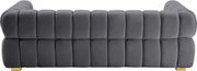 Gwen 91" Velvet Upholstered Sofa in Grey - 670Grey-S