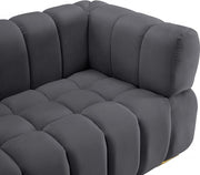 Gwen 91" Velvet Upholstered Sofa in Grey - 670Grey-S