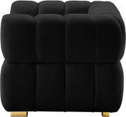 Gwen Velvet Upholstered Chair in Black - 670Black-C