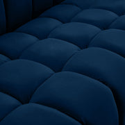Gwen Velvet Upholstered Chair in Blue - 670Navy-C
