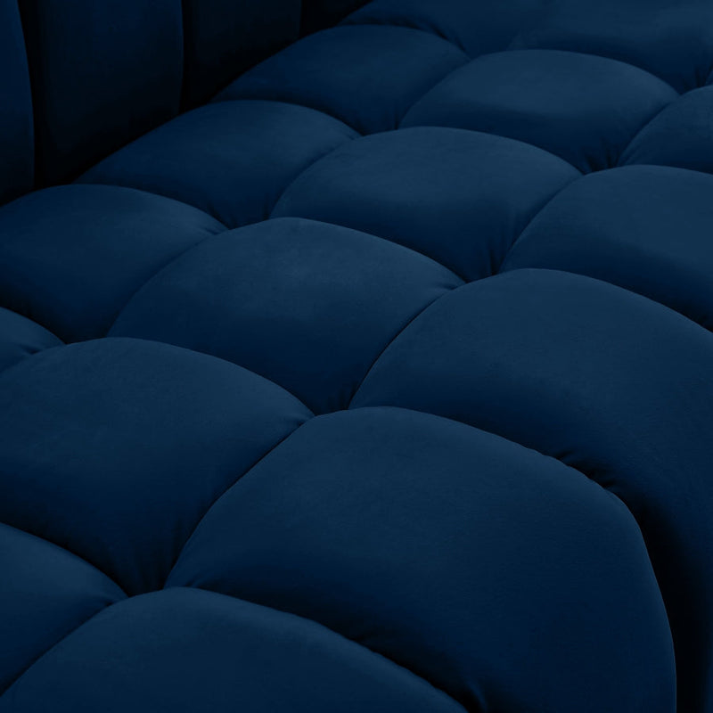 Gwen Velvet Upholstered Chair in Blue - 670Navy-C