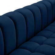 Gwen Velvet Upholstered Chair in Blue - 670Navy-C