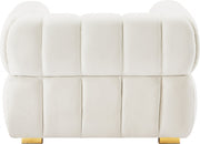 Gwen Velvet Upholstered Chair in Cream - 670Cream-C