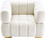 Gwen Velvet Upholstered Chair in Cream - 670Cream-C