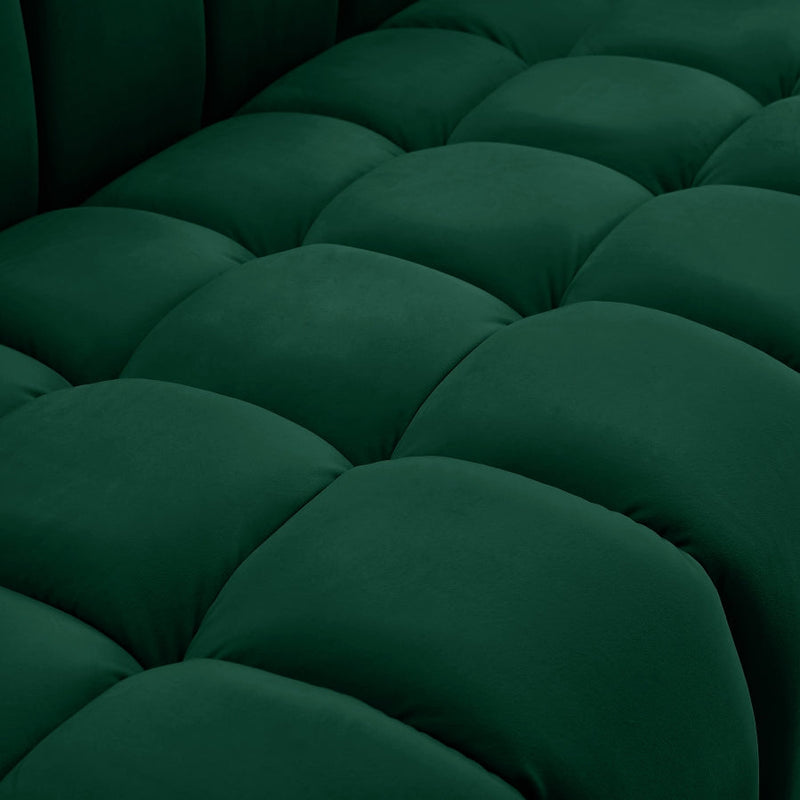 Gwen Velvet Upholstered Chair in Green - 670Green-C