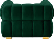 Gwen Velvet Upholstered Chair in Green - 670Green-C