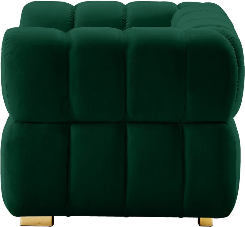 Gwen Velvet Upholstered Chair in Green - 670Green-C