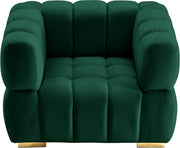 Gwen Velvet Upholstered Chair in Green - 670Green-C