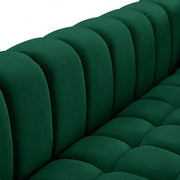 Gwen Velvet Upholstered Chair in Green - 670Green-C