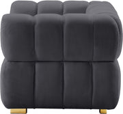 Gwen Velvet Upholstered Chair in Grey - 670Grey-C