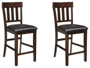Haddigan 2-Piece Bar Stool in Dark Brown - PKG000160