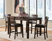 Haddigan Counter Height Dining Table and 4 Barstools - D596D9