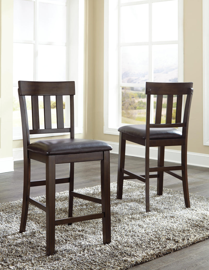Haddigan Counter Height Dining Table and 4 Barstools - D596D9