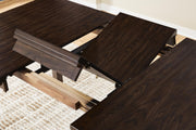 Haddigan Counter Height Dining Table and 4 Barstools in Dark Brown - PKG024549