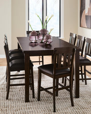 Haddigan Counter Height Dining Table and 6 Barstools - D596D11