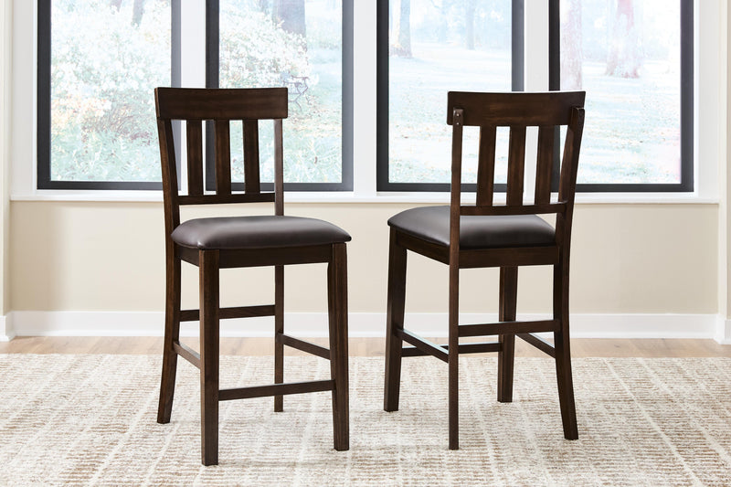 Haddigan Counter Height Dining Table and 6 Barstools - D596D11