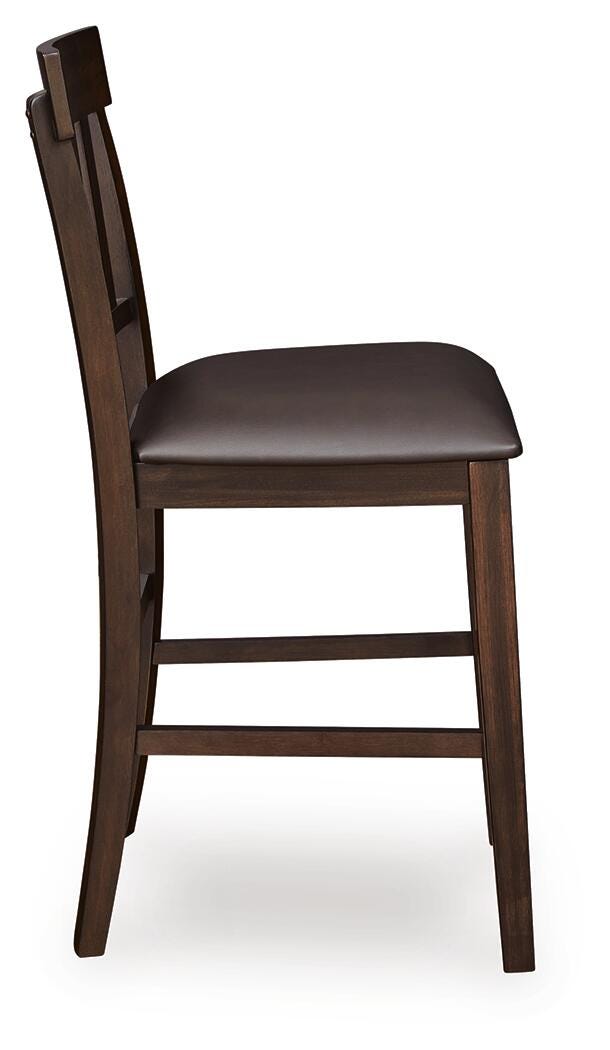 Haddigan Dark Brown Counter Height Bar Stool (Set of 2) - D596-124X2