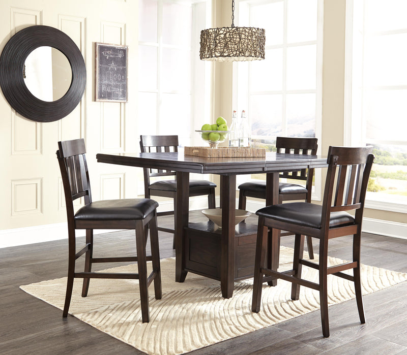 Haddigan Dark Brown Counter Height Bar Stool (Set of 2) - D596-124X2