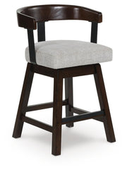 Haddigan Dark Brown Counter Height Barstool, Set of 2 - D596-224